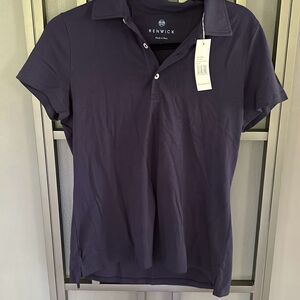 NWT Renwick navy polo shirt golf shirt size M